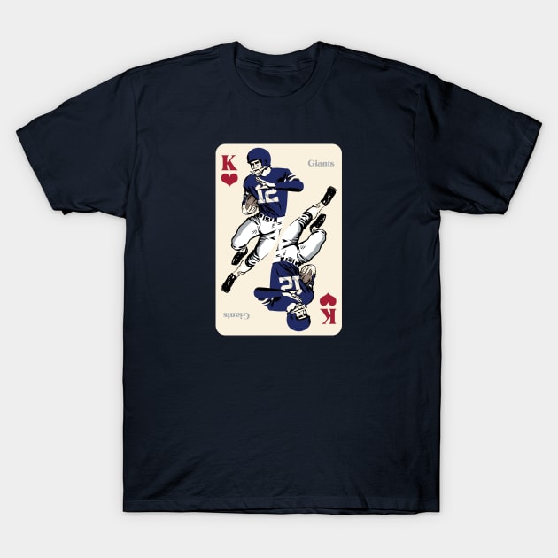 New York Giants King of Hearts T-Shirt by Rad Love